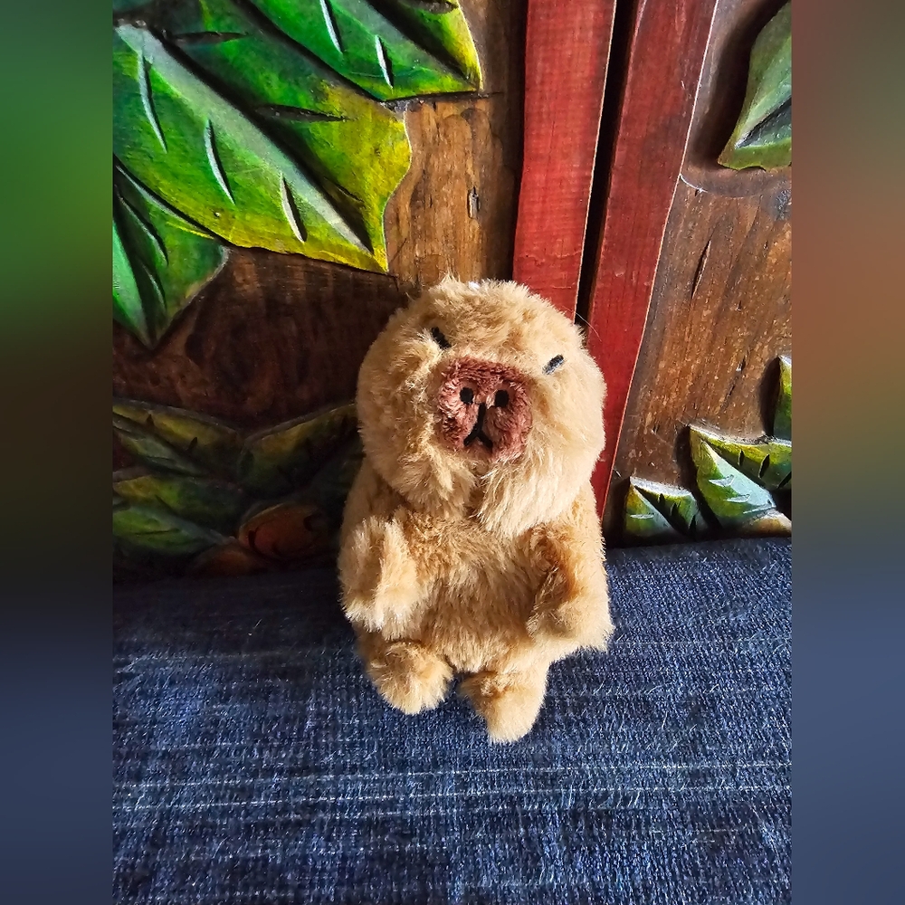 Capybara stuffed animal lol cute furry brown